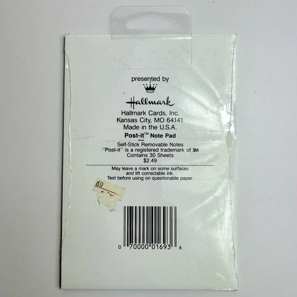 Vintage 1980s Hallmark Post It Note Pad While You Were Out Message Sealed